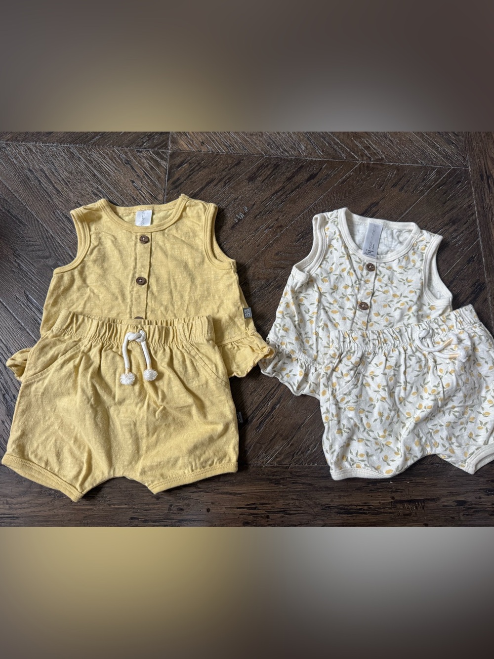 Modern Moments Yellow & Cream Floral Tank Sets